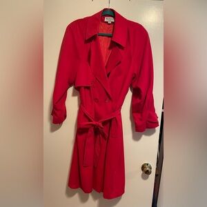 Stunning Red Trench Coat